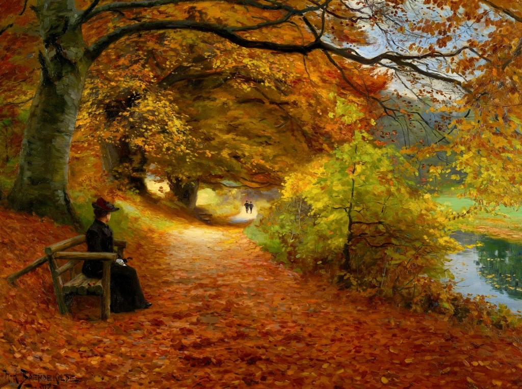HANS ANDERSEN BRENDEKILDE - SENTIERO ALBERATO IN AUTUNNO